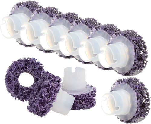 PG341 - SCOTCH-BRITE™ ROLOC™ BRAKE HUB CLEANING DISCS, PURPLE, 1.5" X 5/8" CENTER HOLE, BOX OF 10