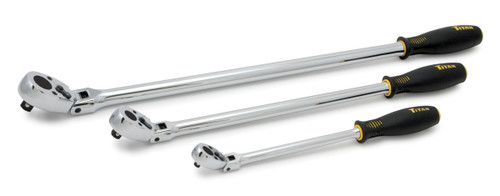 3 PC. EXTRA-LONG FLEX-HEAD RATCHET SET