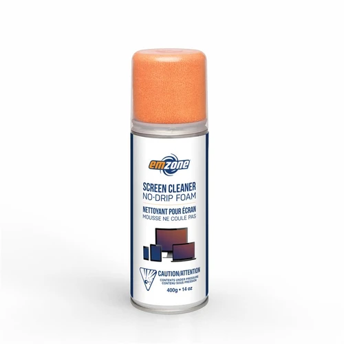 NETTOYANT ÉCRAN MOUSSE SANS GOUTTE À GOUTTE AVEC TISSU