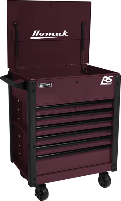CHARIOT DE SERVICE RS PRO DE 35 PO À 7 TIROIRS (CERISE NOIRE)