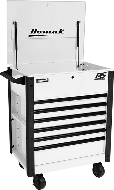 35" RS PRO 7-DRAWER SERVICE CART (POLAR WHITE)