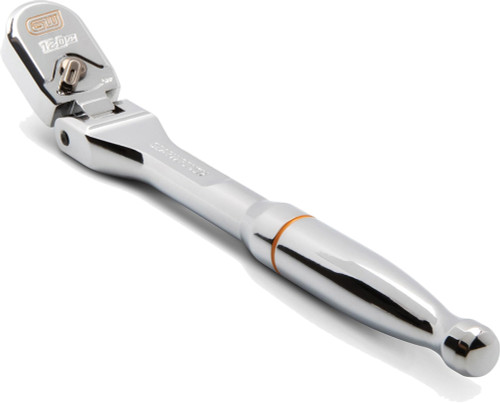 PG129  -  1/4" DRIVE 120XP™ FULL POLISH CHROME FLEX HEAD TEARDROP RATCHET