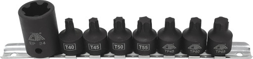PG152 - ENSEMBLE DE BOULONS DE BENNE DE CAMIONNETTE DE CAMIONNETTE DE 8 PIÈCES TORX, TORX PLUS ET JEU DE DOUILLE TORX EXTERNE/DOUILLE DE POINTE