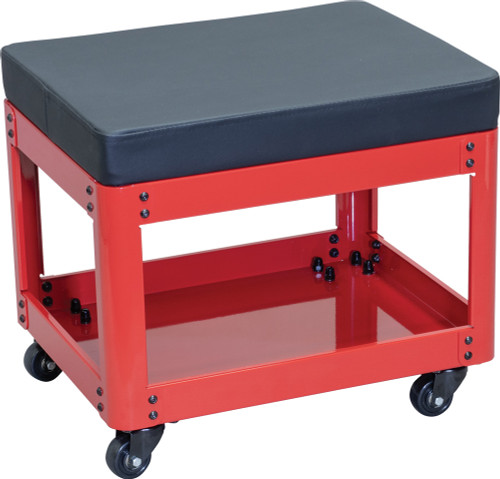 PG305 - 300 LB CAP. HEAVY DUTY STEEL CREEPER SEAT, 2" SEAT PAD, TOOL TRAY, 19" L X 14.5" W X 16-1/4" H