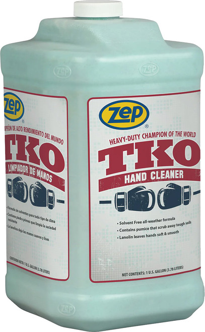 PG274 - NETTOYANT POUR LES MAINS TKO AVEC PIERRE PONCE, SANS SOLVANT, PARFUM CITRON-LIME, 1 GALLON (1 BOUTEILLE)