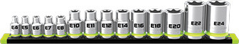 PG109 - 14-PC 1/4 », 3/8 », 1/2 » DR. JEU DE SOCKETS TORX FEMELLE RPT, E4-E24