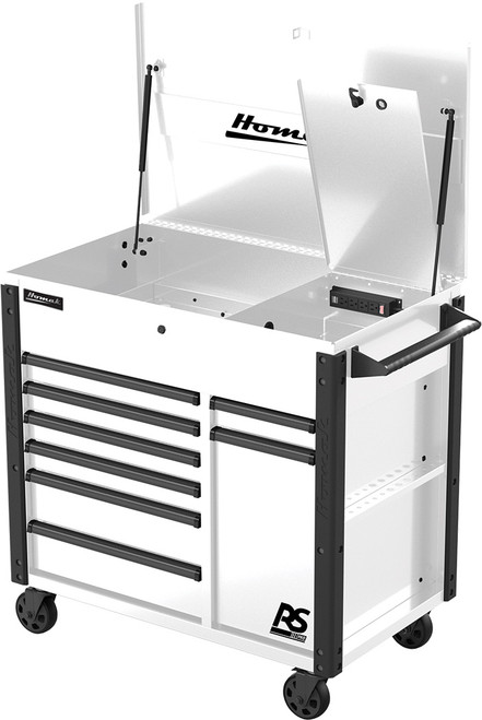 PG204 - CHARIOT DE SERVICE RS PRO 8 TIROIRS DE 44" (POLAR WHITE)