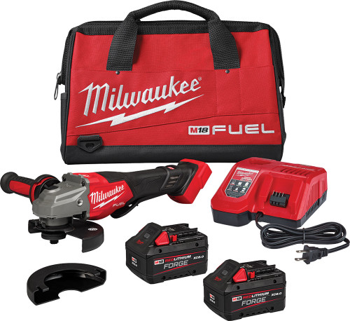 PG63 - M18 FUEL™ 4-1/2"-6" BRAKING GRINDER KIT, PADDLE SWITCH, (2) XC8.0 BATTERIES, (1) M18/M12 RAPID CHARGER