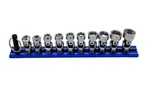 10 PC. ENSEMBLE DE PRISES MÉTRIQUES DOUBLE DRIVE NANO UJ - 1/4 "X 11MM DR