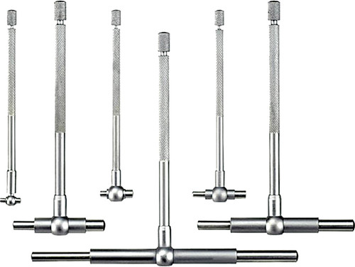 PG334 - 6-PC TELESCOPING GAUGE SET, RANGE: 5/16" - 6",  DEPTHS: 4" - 5"