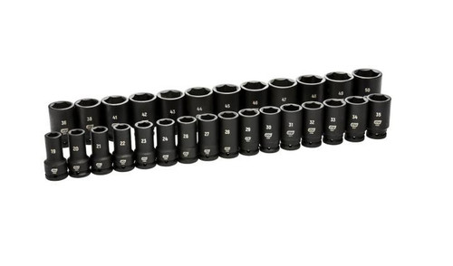 28pc 3/4"Dr. Deep Impact Socket Set MM