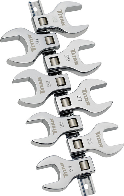 PG169 - 8-PC 1/2" DRIVE METRIC JUMBO CROWFOOT WRENCH SET, 24MM-32MM