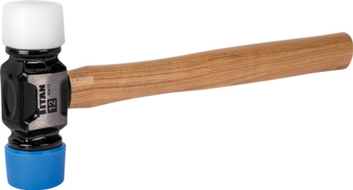 PG206 - 12 OZ. DOUBLE FACE RUBBER MALLET WITH WOOD HANDLE