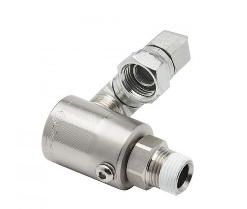 Swivel & Elbow Assembly, 1/2", Plated Steel with Aflas Seals, 1/2" NPT Male x 1/2” NPT Female, 3000 psi