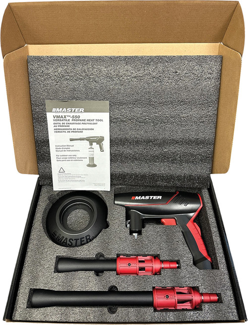 PG325 - OUTIL CHAUFFANT POLYVALENT AU PROPANE AVEC BUSES INTERCHANGEABLES, INCLUANT UNE BUSE DE 8 », UNE BUSE DE 12 », UN SUPPORT POUR RÉSERVOIR