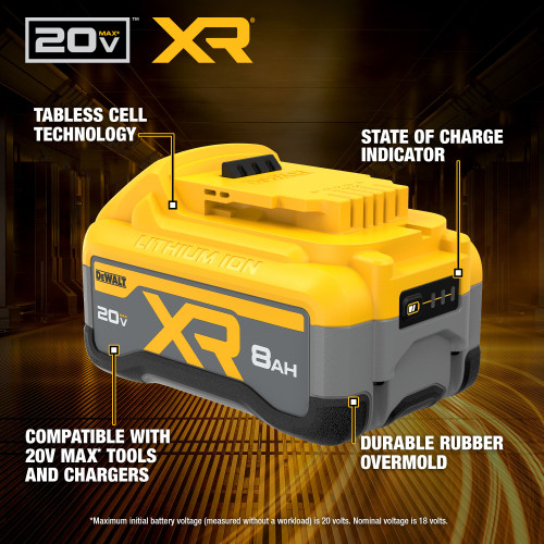 SHELL 20V MAX XR 8AH DUAL PACK