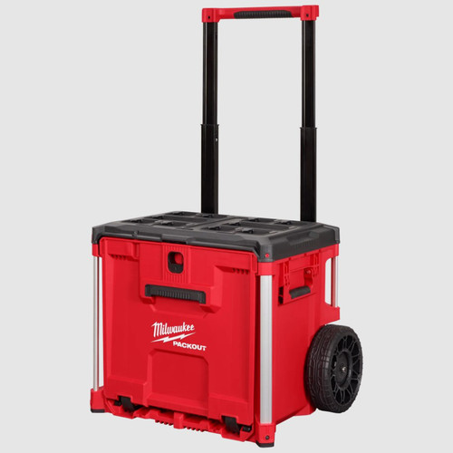 PG219 - 250 LBS CAPACITY PACKOUT™ MODULAR ROLLING DRAWER TOOL BOX W/ COLLAPSIBLE HANDLE, INCL. DIVIDERS/TRAY, 9" WHEELS