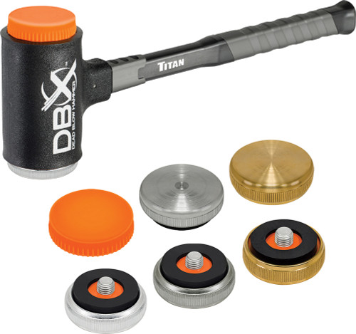 PG205 - ENSEMBLE DE MARTEAU À COUP MORT DBX™ DE 28 OZ AVEC 4 FACES DE FRAPPE REMPLAÇABLES EN MATÉRIAUX DIFFÉRENTS