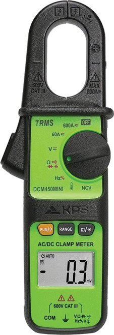 PG57 - TRMS MINI DIGITAL CLAMP METER WITH TEMPERATURE, 600V AC/DC, 600A AC/DC, CAT III 600V
