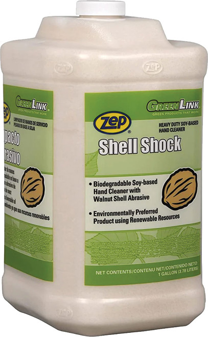 PG285 - ZEP SHELL SHOCK HAND CLEANER – WALNUT SHELL SCRUBS AWAY DIRT AND GRIME – 1 GALLON