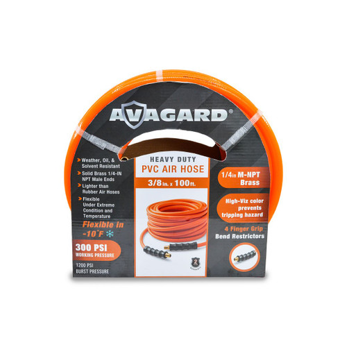 Tuyau d’air en PVC Avagard 3/8 » X 100' - 3/8 » mâle-NPT, 300 PSI, PVC