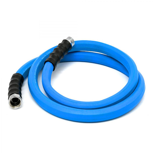 AG-Lite 100% Premium Rubber Water Lead In Hose, 3/4" X 6', 3/4" Male and Female GHT Fittings.  500 PSI Burst Rating.  Includes Extra Washer and Bend Restrictor.  2 Pack