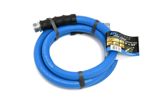 AG-Lite 100% Premium Rubber Water Hose Assembly 5/8" X 10', 3/4" Male & Female GHT Fittings. 500 PSI Burst Rating. Includes Extra Washer & Bend Restrictor.