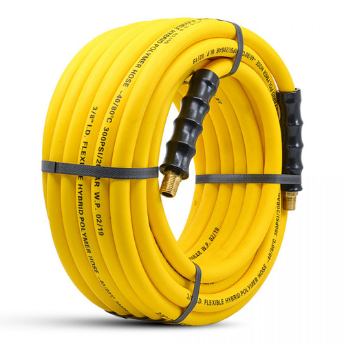Tuyau d’air hybride Avagard 3/8 » X 100' - 3/8 » mâle-NPT, 300 PSI, caoutchouc/PVC polymère