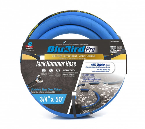 BluBird Pro Tuyau d’air en caoutchouc 3/4" X 50'