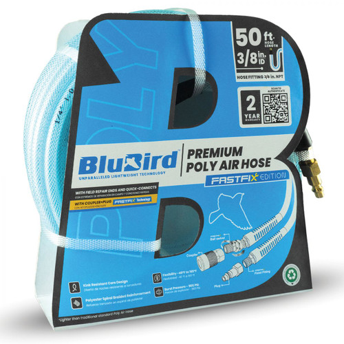 Tuyau d’air en polyéthylène Avagard 3/8" X 50' avec raccord réparable sur site Fast FiX et attache rapide