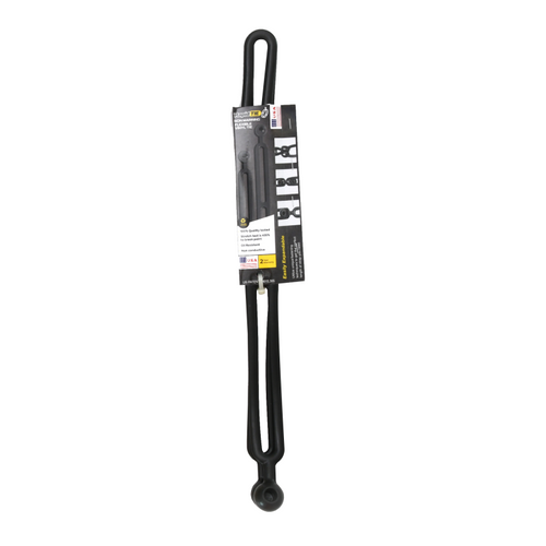 Rapid Tie Sangle extensible réglable de 16 po non marquante, brevetée, fabriquée aux États-Unis - paquet de 2, noir