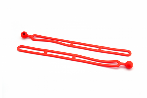 Rapid Tie Sangle extensible réglable 16" non marquante, brevetée, fabriquée aux États-Unis - paquet de 2, rouge