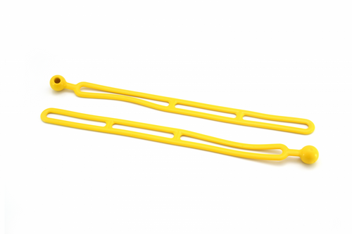Rapid Tie Sangle extensible réglable de 16 po non marquante, brevetée, fabriquée aux États-Unis - paquet de 2, jaune