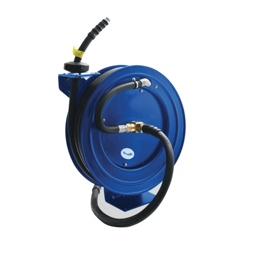 Tuyau de transfert de carburant en caoutchouc OilShield 3/4" X 35' Enrouleur à bras unique robuste