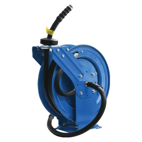 Tuyau de transfert de carburant en caoutchouc OilShield 3/4" X 50' Enrouleur à bras unique robuste