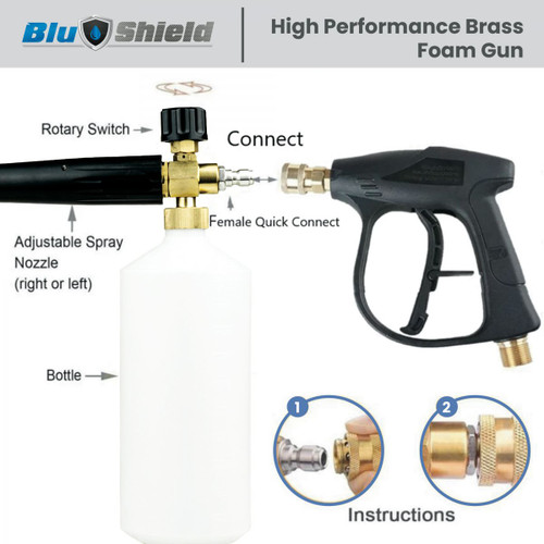 Pistolet à mousse en laiton métallique haute pression