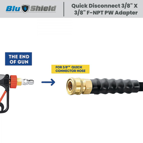 Douille à déconnexion rapide de 1/4 po x adaptateur de nettoyeur haute pression FPT de 1/4 po