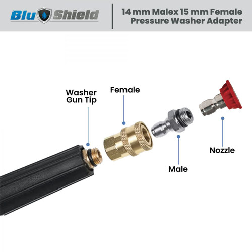 3/8" Quick Disconnect Male Plug X 3/8" Female Pipe Thread Pressure Washer Adapter