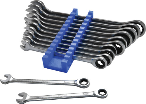 PG165 - ENSEMBLE DE CLÉ À CLIQUET COMBINÉE RASOIR SUPER MINCE DE 12 PIÈCES, 8-19 MM