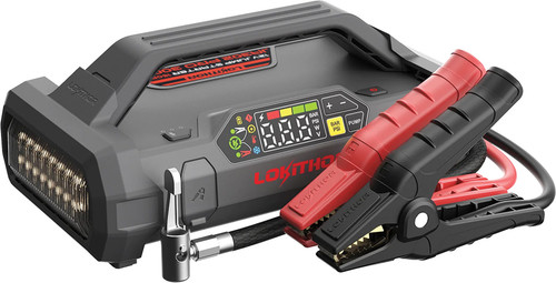PG17 - Démarreur/batterie de secours 4-en-1 3000 A 12 V avec gonfleur d'air 150 PSI et lampe de poche 3 modes 300 lumens