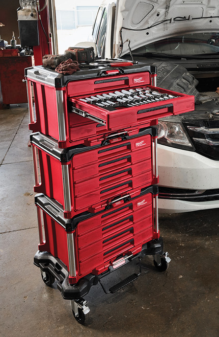 PG140 - 366-PC MASTER MECHANICS METRIC & SAE HAND TOOL SET WITH PACKOUT™ DRAWERS AND DOLLY