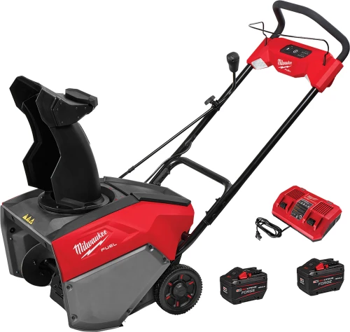M18 FUEL™ 21" AUGER PROPELLED DUAL BATTERY SINGLE STAGE SNOW BLOWER KIT, (2) M18 HD12.0 BATTERIES, (1) M18 DUAL BAY SIMULTANEOUS RAPID CHARGER