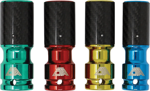 PG352 - 4-PC METRIC LUG SOCKET SET WITH CARBON FIBER SLEEVES, 17, 19, 21, 22MM