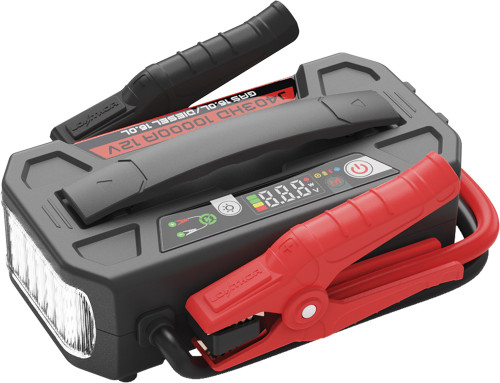 PG383 - DÉMARREUR LOURD 12V 10 000 AMPÈRES DE CRÊTE AVEC TECHNOLOGIE CONNECTMAX (16 L ESSENCE/16 L DIESEL)