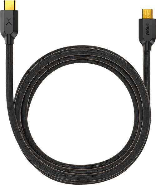 PG13 - CÂBLE DE CHARGE ULTRAFLEX USB-C 3.1 DE 6,5 PIEDS (2M) DE 240 W (NOIR)