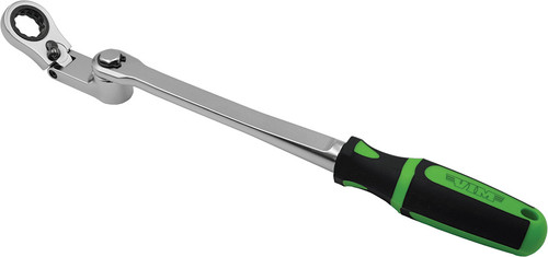 PG132 - 17MM 100-TOOTH FLEX HEAD 360 SWIVEL RATCHETING WRENCH, WORKS WITH 3/8" X 17MM SOCKETS