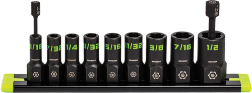 PG110 - 9-PC PRISE 1/4" ENSEMBLE EXTRACTEUR DE DOUILLE SAE RPT, 3/16 »-1/2 »