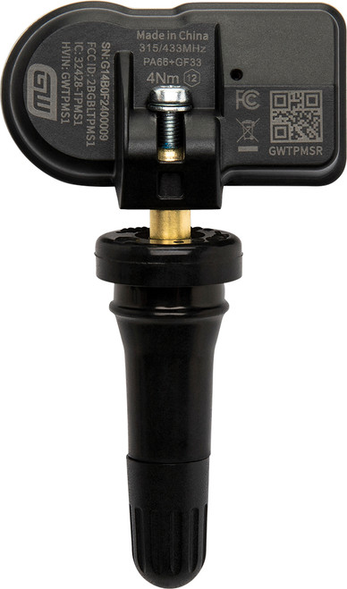 PG34 - RUBBER VALVE UNIVERSAL TPMS SENSOR, 315/433 MHZ, WIRELESS PROGRAMMING (1-PACK)