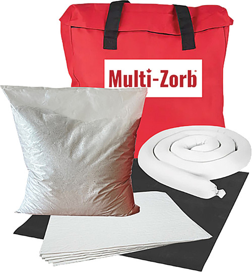 1 sac absorbant universel, 1 chaussette de drain, 5 tapis de drainage, 1 coussin anti-déversement