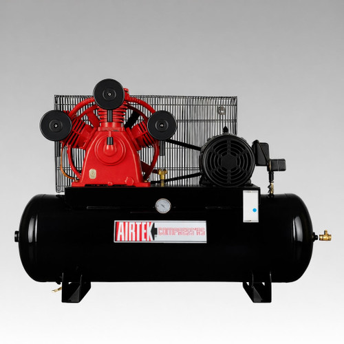 10HP DOUBLE STAGE HORIZONTAL ELECTRIC INDUSTRIAL AIR COMPRESSOR - WITH MAGNETIC STARTER – 10 HP, THREE PHASE, 575V, 80 GALLON TANK